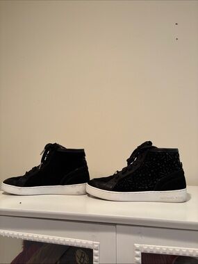 Michael Kors Black Embellished High-Top Sneakers
